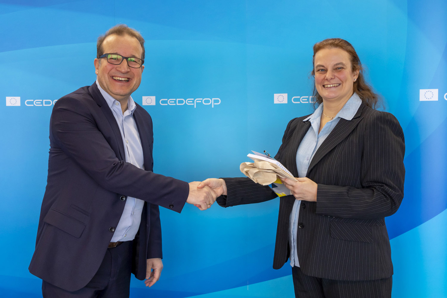 Cedefop Executive Director Juergen Siebel and Irene Mandl, Head of Unit for Information and EURES