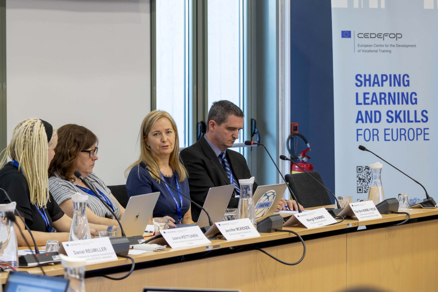 People sitting in a panel