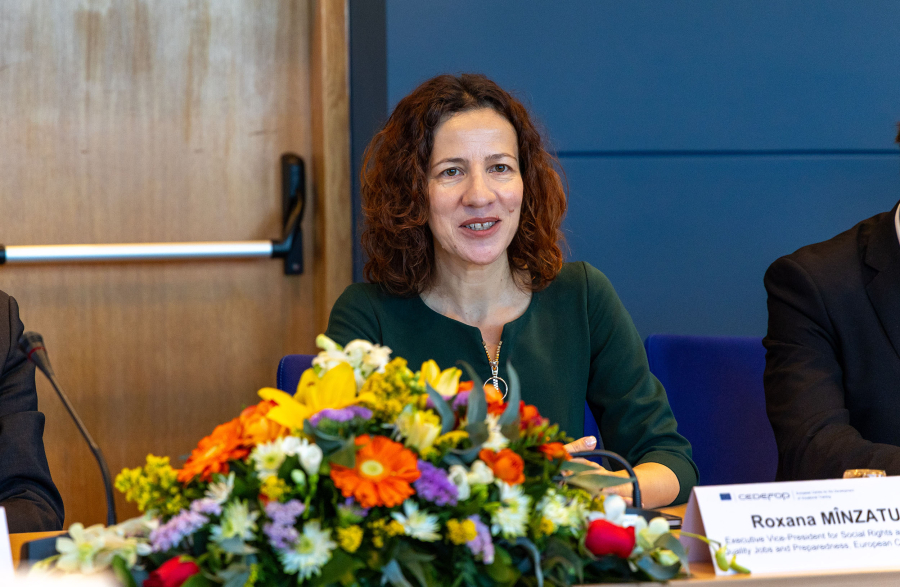 Woman speaking from a panel