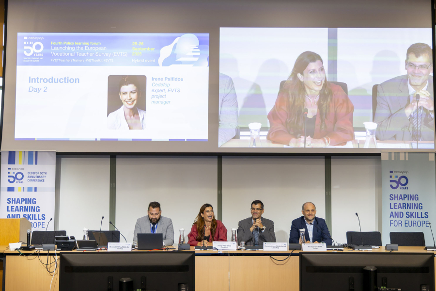 People in panel meeting