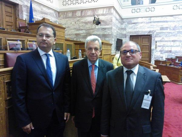 Left to right: Education Deputy Minister Georgios Stylios, Education Issues Committee chair Spyros Taliadouros and Cedefop Director James Calleja