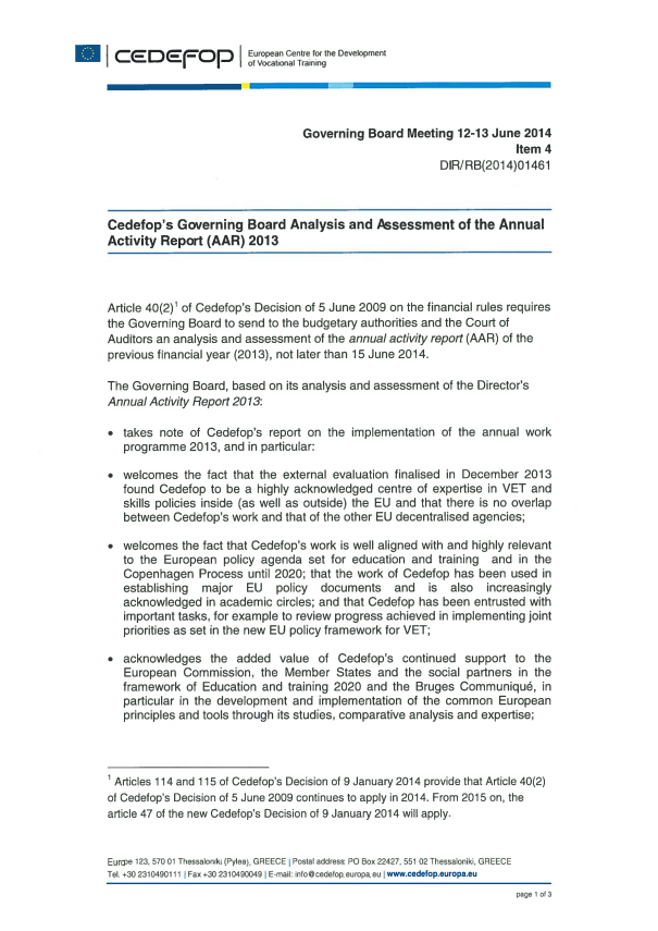 Annual Activity Report 2013 img